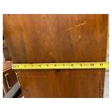 Wooden 4-Shelf Rolling Bookcase with Back Panel