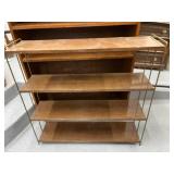 4-Tier Wood and Metal Open Shelf Bookcase