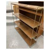 4-Tier Wood and Metal Open Shelf Bookcase