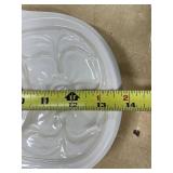 Ornate White Ceramic Picture Frame with Floral Motif