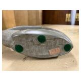 Carved Soapstone Abstract Sculpture of Embracing Figures 9 Inch