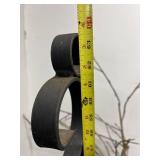 Metal 4-Tier Mesh Shelf Rack with Decorative Scrolls