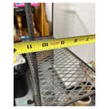 Metal 4-Tier Mesh Shelf Rack with Decorative Scrolls