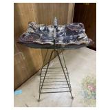 Vintage Ceramic Ashtray with Metal Stand