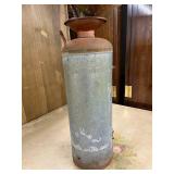 Vintage Metal Milk Can with Pine Branch Arrangement