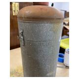 Vintage Metal Milk Can with Pine Branch Arrangement