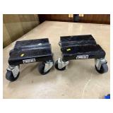 Pair of Ironton Steel Wheel Dollies with Casters