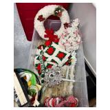 Holiday Decor and Craft Collection with Wreaths, Crochet Tree, Lights, and Zippers