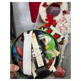 Holiday Decor and Craft Collection with Wreaths, Crochet Tree, Lights, and Zippers