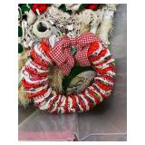 Holiday Decor and Craft Collection with Wreaths, Crochet Tree, Lights, and Zippers