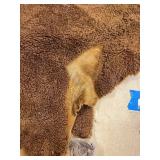 Brown Sheepskin Hide with Natural Fleece