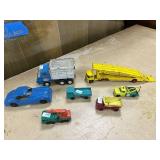 Lot of 7 Vintage Diecast Toy Cars and Trucks Assorted Brands