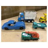 Lot of 7 Vintage Diecast Toy Cars and Trucks Assorted Brands