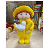 Vintage Toy Collection: Kaleidoscopes, Barrel of Monkeys, Rattly Car, Pig Figurine, and Coin Bank