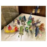Collection of 17 Dinosaur Toy Figures Assorted Styles and Colors