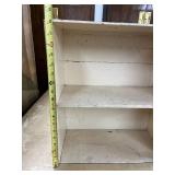 Vintage White Wooden 2-Shelf Bookcase 23x22x10 Inches