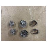 Set of 3 Vintage Silver Tone Clip-On Earrings