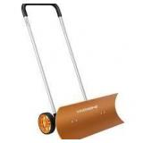 VIVOHOME 48 in. Aluminum Adjustable Handle Bi-Direction Aluminum Snow Shovel with Wheels, Angled Blade  Customer Returns See Pictures