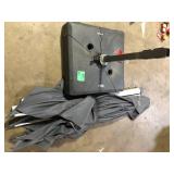 PURPLE LEAF 9 ft. Square High-Quality Aluminum Cantilever Outdoor Patio Umbrella with Stand, Gray     Customer Returns See Pictures