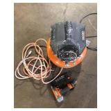 RIDGID 6 Gal. 150 PSI Portable Electric Oil-Free Jobsite Pancake Air Compressor with 25 ft. Air Hose and 18GA Brad Nailer Good Used Customer Returns See Pictures