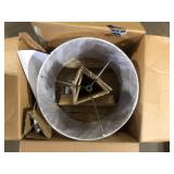 Hampton Bay Keiss 60 in. Chrome and Clear Acrylic Standard Floor Lamp with White Fabric Shade  Customer Returns See Pictures