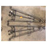 Lot of Litton Lane 55 in. Bronze Metal Tall Adjustable Display Stand 2 Tier Scroll Easel with Chain Support Customer Returns See Pictures