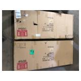 Lot of Litton Lane 55 in. Bronze Metal Tall Adjustable Display Stand 2 Tier Scroll Easel with Chain Support Customer Returns See Pictures