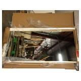 LuxHomez 32 in. W x 71 in. H Oversized Aluminum Alloy Rectangle Full Length Gold Wall Mounted/Standing Mirror Floor Mirror    Customer Returns See Pictures