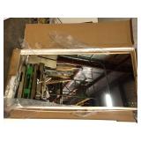 LuxHomez 32 in. W x 71 in. H Oversized Aluminum Alloy Rectangle Full Length Gold Wall Mounted/Standing Mirror Floor Mirror    Customer Returns See Pictures