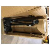 Hampton Bay McCarthy 66.5 in. 1-Light Black Floor Lamp with Slender Fabric Shade   Customer Returns See Pictures