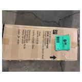 Hampton Bay McCarthy 66.5 in. 1-Light Black Floor Lamp with Slender Fabric Shade   Customer Returns See Pictures