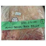 M - Pork Belly - USDA Inspected EST 360 & 8-Lb Frozen Block