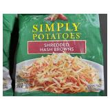 K - Lot of 6 Simply Potatoes Shredded Hash Browns 20 oz Each