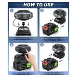 GSQQTE Battery Powered Portable Heater/Car Window Defroster
