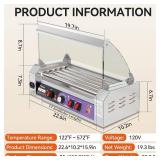 Vtsmax Commercial Hot Dog Roller