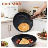 Vipwind 15 Piece Ceramic Cookware Set with Detachable Handles