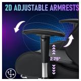 Hoffree LED Gaming Chair for Youths 8-15 Years of Age (Chair is Purple and Black)