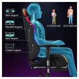 Hoffree LED Gaming Chair for Youths 8-15 Years of Age (Chair is Purple and Black)