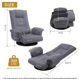 DeeLyan Ergonomic Swivel Floor Gaming Chair