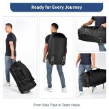 Heliar Foldable Rolling Duffle Bat with Wheels