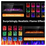 Havato 42" Recessed and Wall Mounted Electric Fireplace