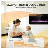 Havato 42" Recessed and Wall Mounted Electric Fireplace