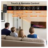 Havato 42" Recessed and Wall Mounted Electric Fireplace