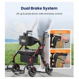 Vocic 2-in-1 Walker Wheelchair Combo