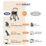 Vocic Narrow Rollator Walker for Small Spaces