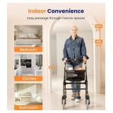 Vocic Narrow Rollator Walker for Small Spaces