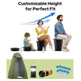 LuckyNov Adjustable Portable Toilet with Privacy Tent