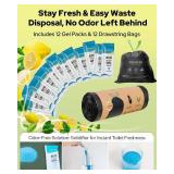 LuckyNov Adjustable Portable Toilet with Privacy Tent