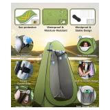 LuckyNov Adjustable Portable Toilet with Privacy Tent