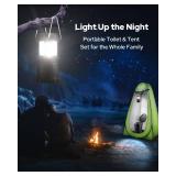 LuckyNov Adjustable Portable Toilet with Privacy Tent